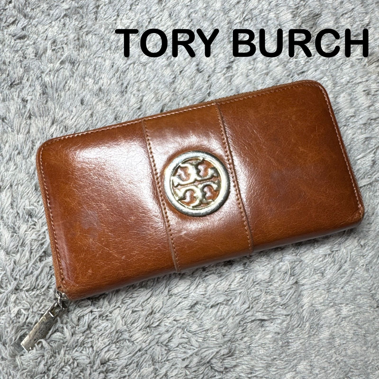 TORY BURCH トリーバーチ 長財布 本革 レザー ラウンドファスナー 