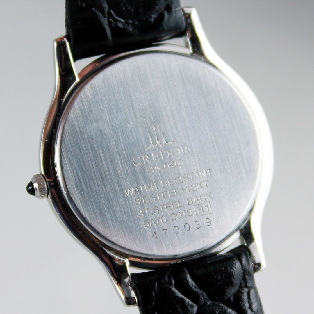 TTS-73 SEIKO CREDOR 5A70-2010 クレドール シルバー文字盤 放射仕上げ