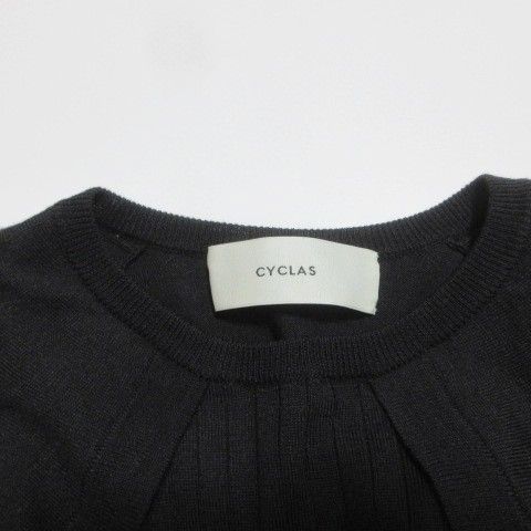 シクラス CYCLAS ネックデザインニット 長袖 プルオーバー ケープ風