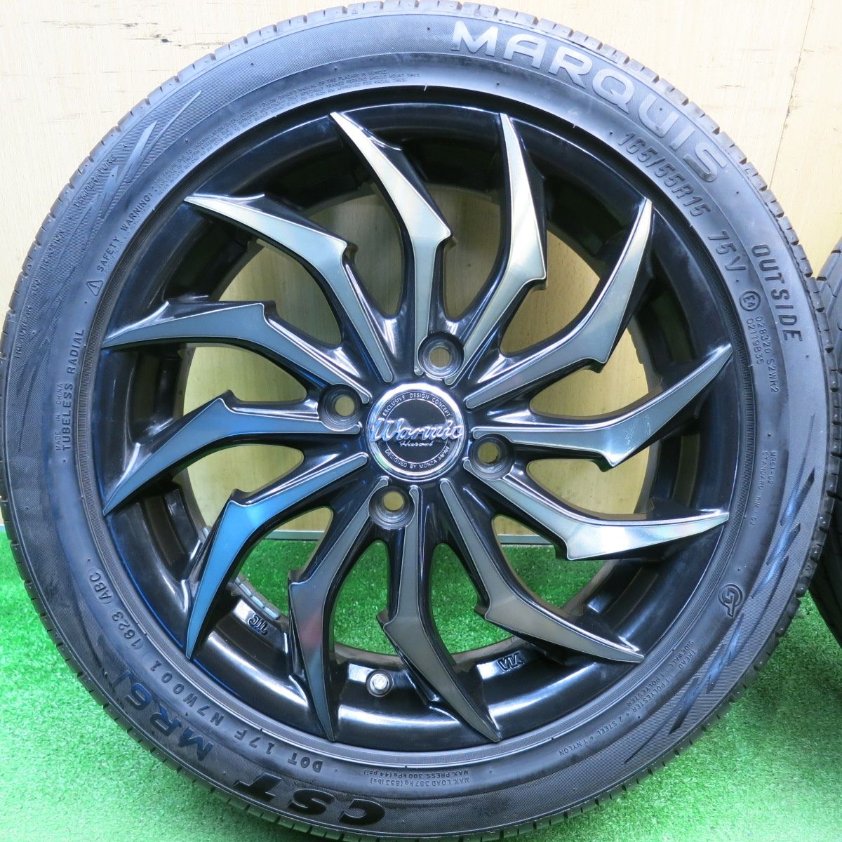 バリ溝！23年！キレイ！9.5分☆Warwic HARVEL 165/55R15 マーキス CST 