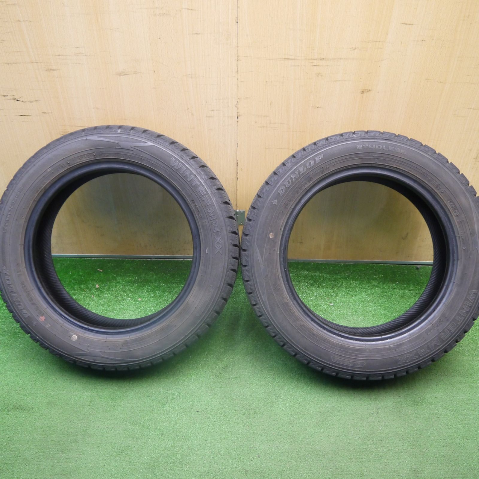 バリ溝！9.5分！2本☆スタッドレス 155/65R14 ダンロップ ウインター 