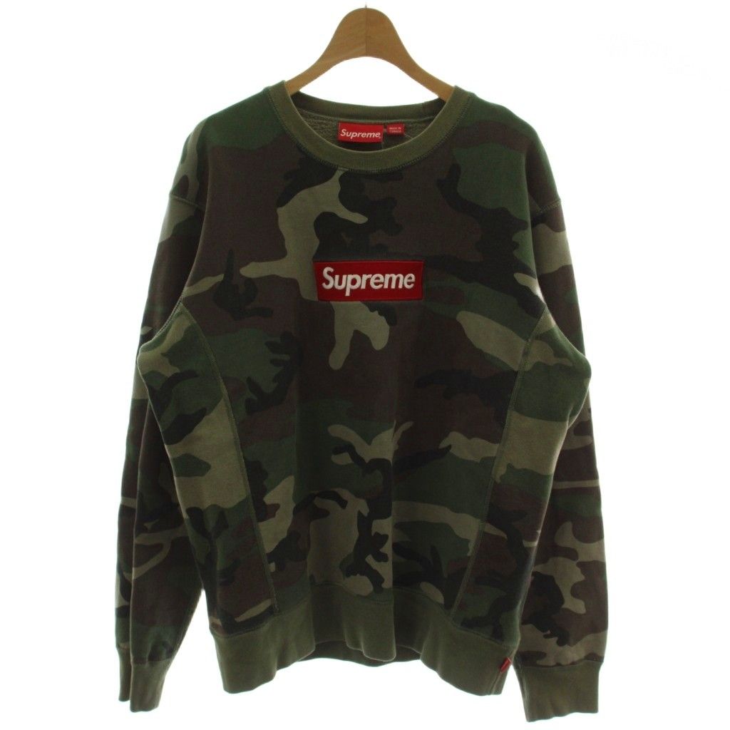 シュプリーム SUPREME 15AW BOX LOGO Crewneck CAMO ボックスロゴ 