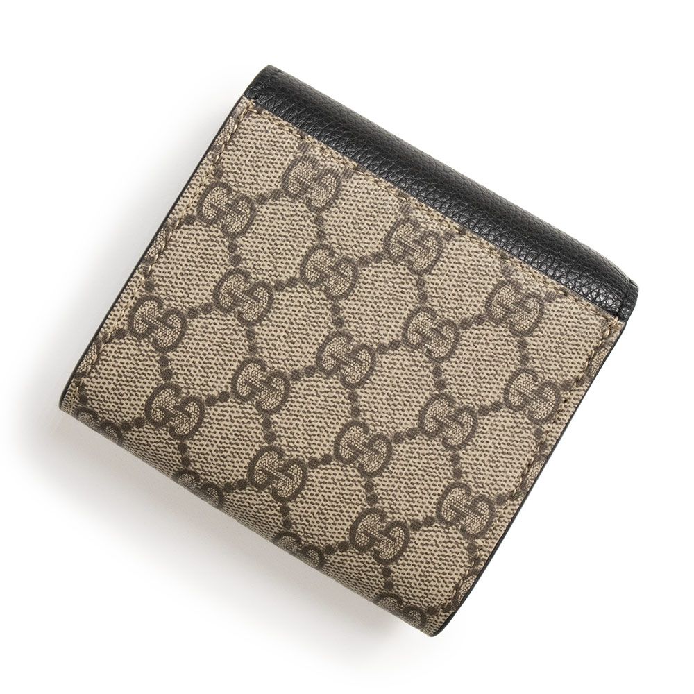 【美品】GUCCI GGマーモント GGスプリーム 財布 GUCCI（グッチ） バイカラー ミディアム ウォレット 二つ折り財布 GG