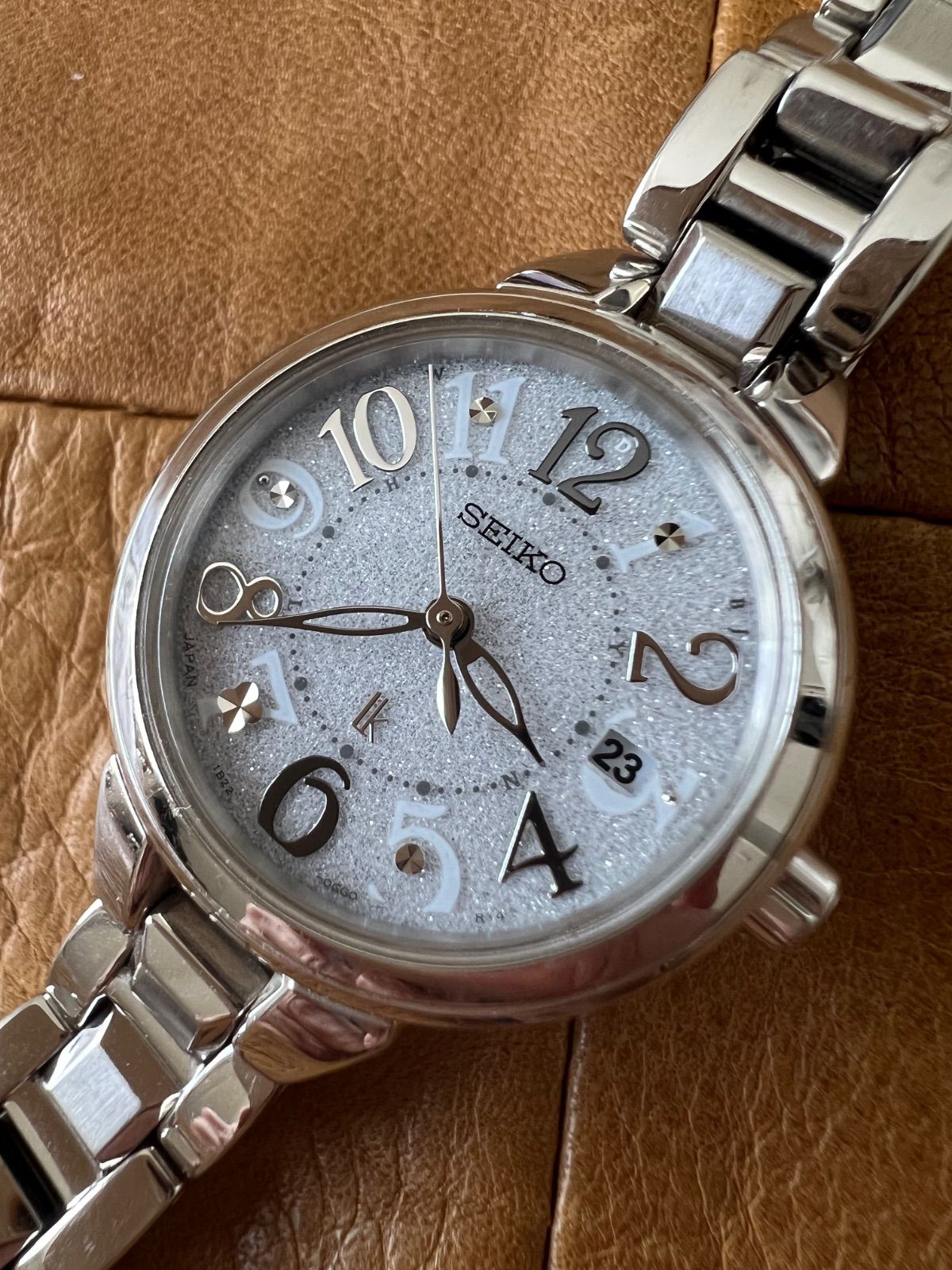 722 稼働品 SEIKO ソーラー 1b22-0cs0 レディース デイト セイコー☆ルキア☆レディース☆電波ソーラー時計☆1B22-0CS0☆稼働品