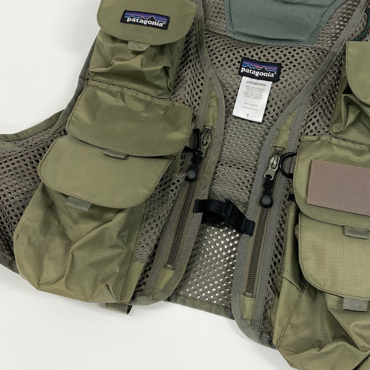 47d16 patagonia パタゴニア フィッシングベスト サイズS カーキ 