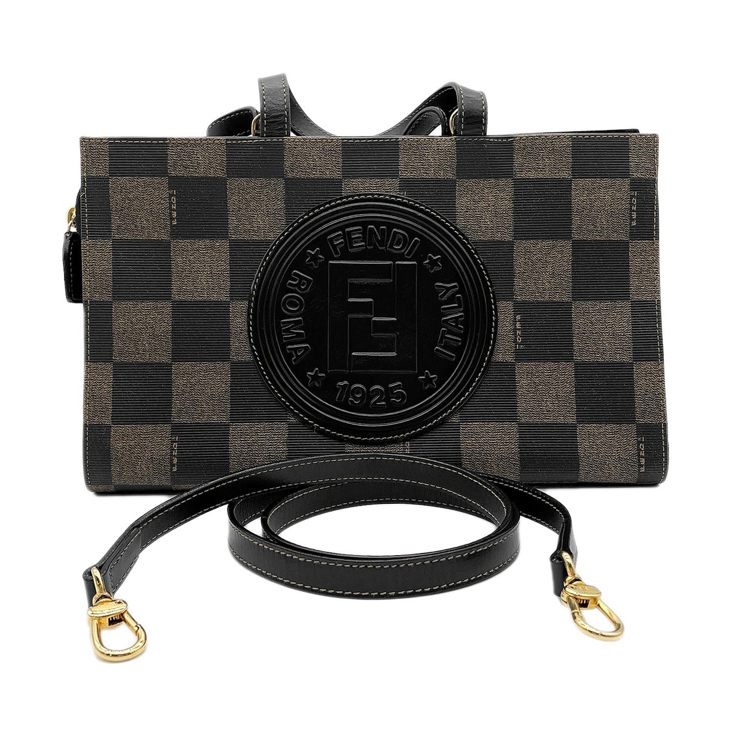 FENDI フェンディ 2WAYバッグ ショルダー ハンド ペカン ストライプ