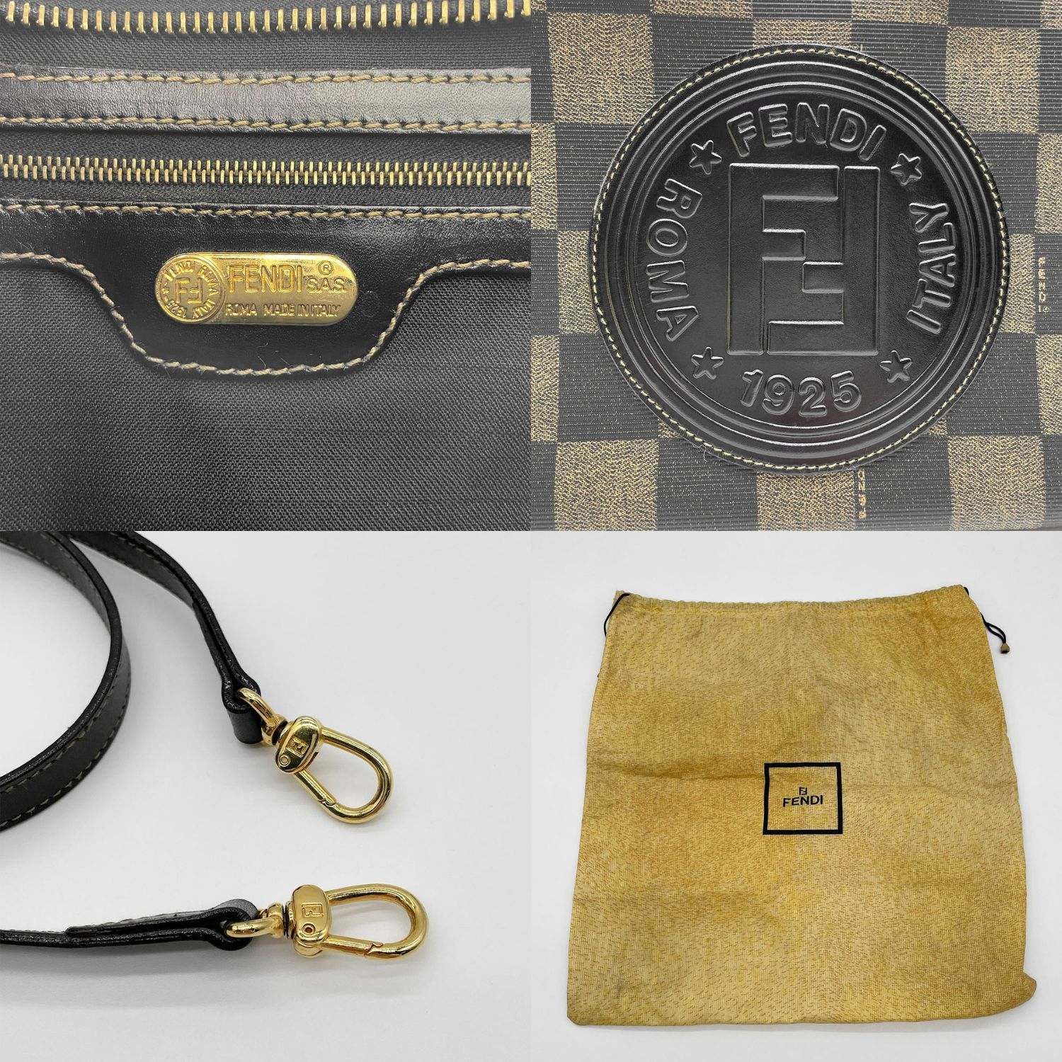 FENDI フェンディ 2WAYバッグ ショルダー ハンド ペカン ストライプ 