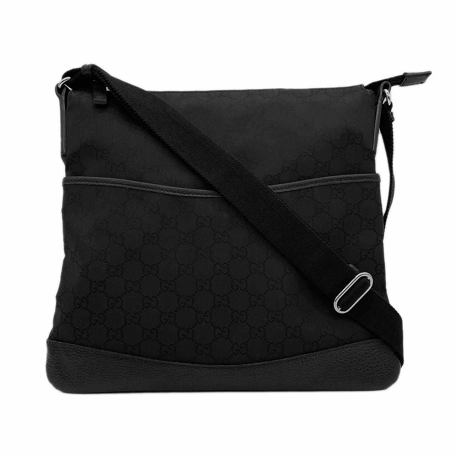 GUCCI グッチ GGキャンバス ショルダーバッグ 374414 ブラック 訳アリ 【中古】 GUCCI グッチ GGキャンバス ショルダーバッグ 374414 ブラック 訳アリ