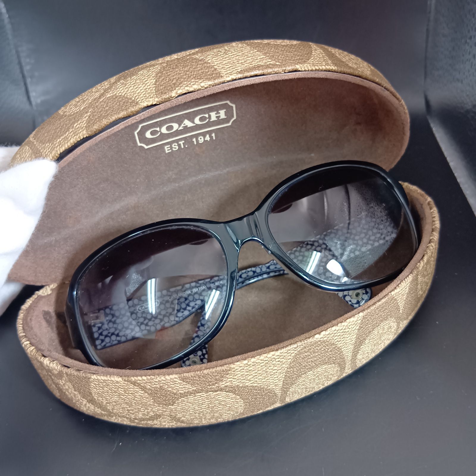 N COACH コーチ サングラス S476A ラインストーン ケース付き - メルカリ