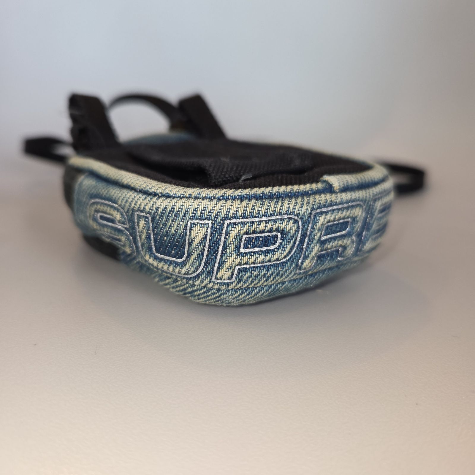 未使用 Supreme CORDURA デニム ミニポーチ ネックポーチ ブルー 