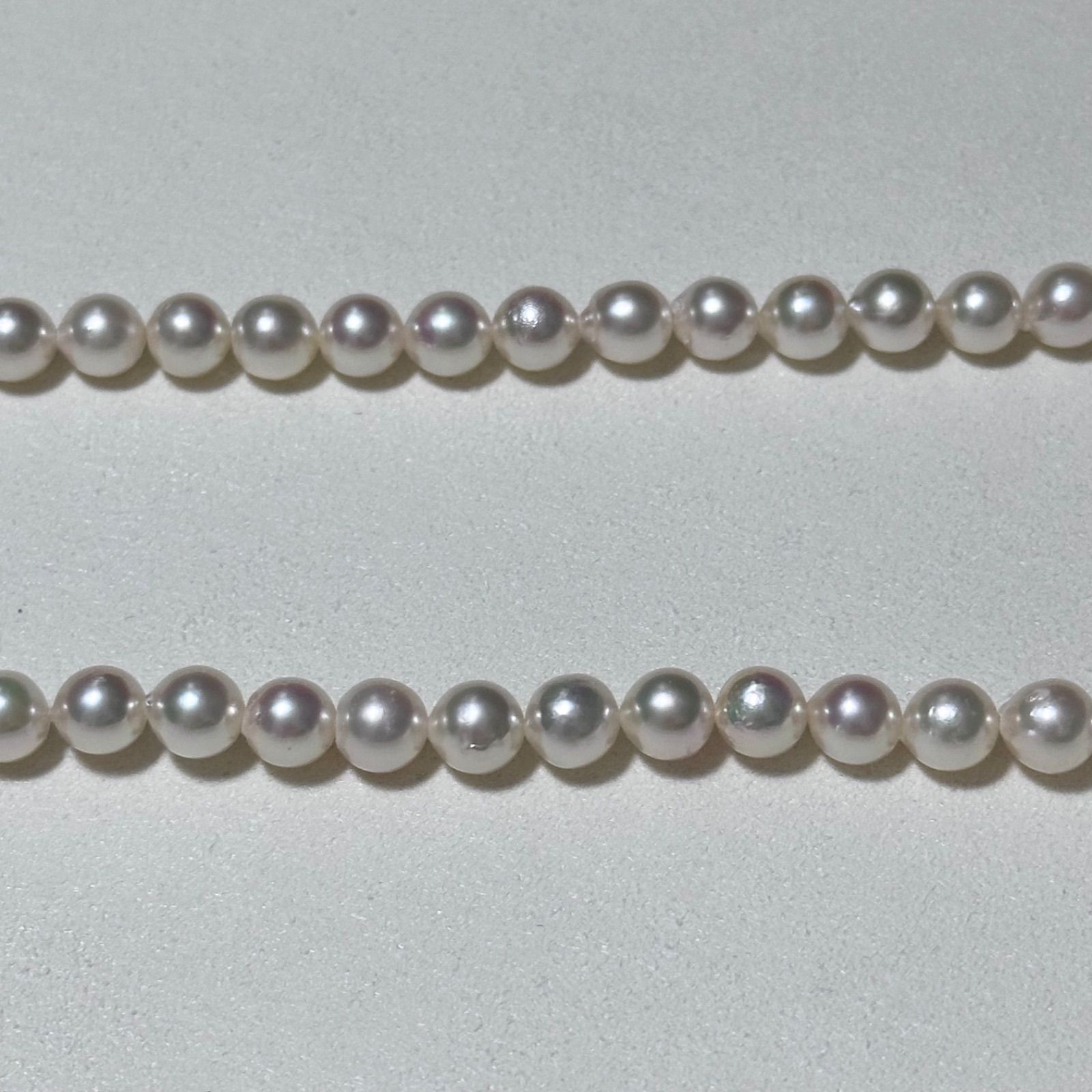 セミロング61cm✨テリ強 あこや真珠 約6.5-7.0mm パール ネックレス 