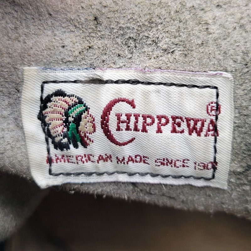 現状渡し品】Chippewa チペワ 25061 刺繍白タグ USA製 6INCH MOC BOOTS
