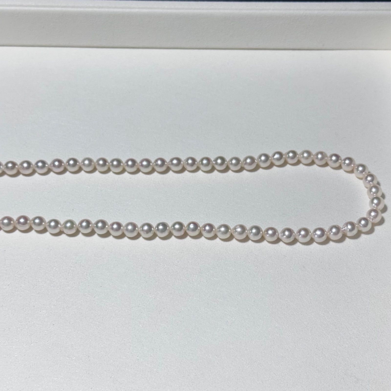 セミロング61cm✨テリ強 あこや真珠 約6.5-7.0mm パール ネックレス 