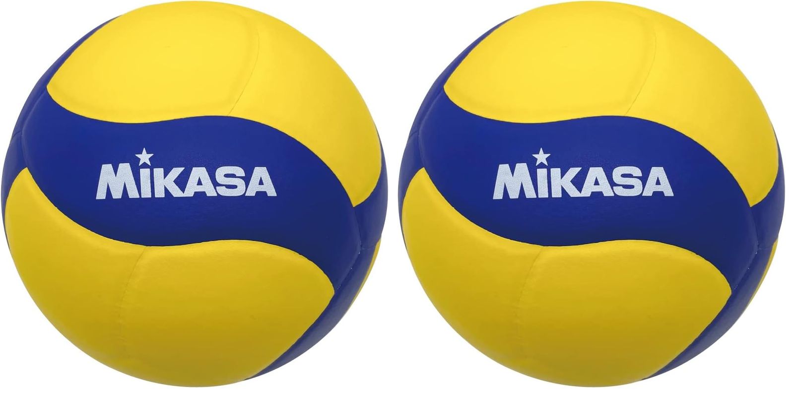 新品 ミカサ(MIKASA) バレーボール 練習球 5号 一般・大学・高校 イエロー/ブルー 推奨内圧0.3~0.325(kgf/) V335W (× 2)