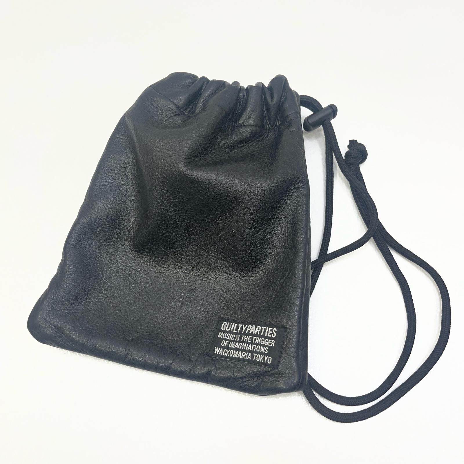 加古川店】 中古 WACKOMARIA | ワコマリア ポーチ LEATHER DRAWSTRING 