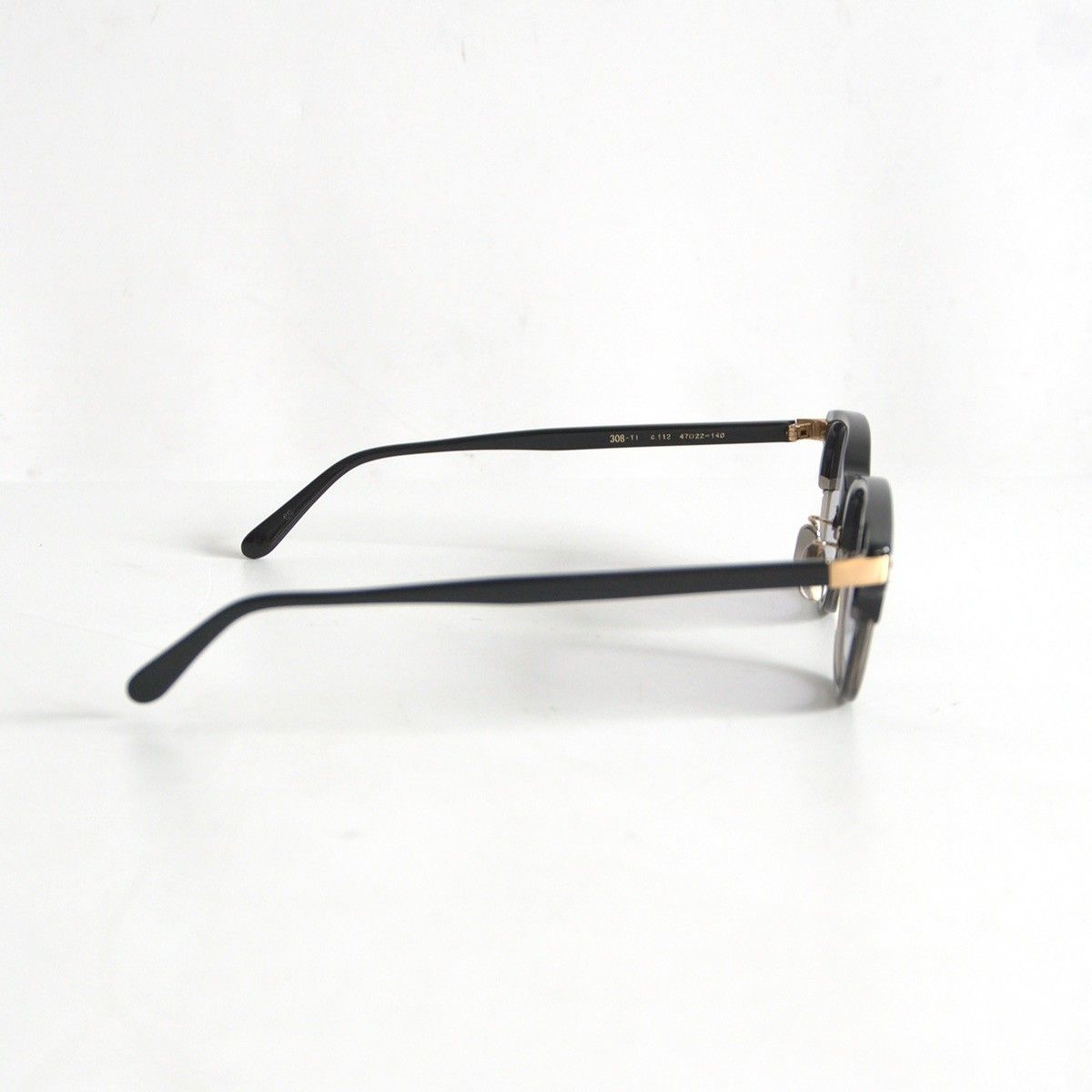 美品/ケース付き】EYEVAN 7285【308 TI 眼鏡】ブラック サングラス