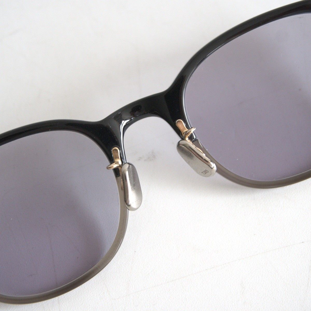 美品/ケース付き】EYEVAN 7285【308 TI 眼鏡】ブラック サングラス
