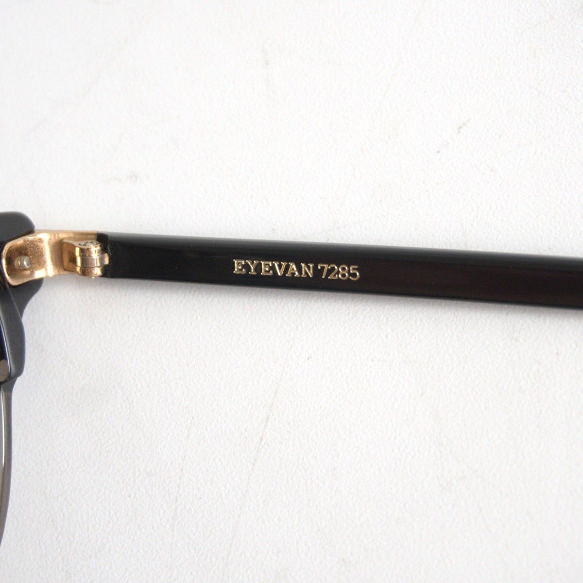美品/ケース付き】EYEVAN 7285【308 TI 眼鏡】ブラック サングラス