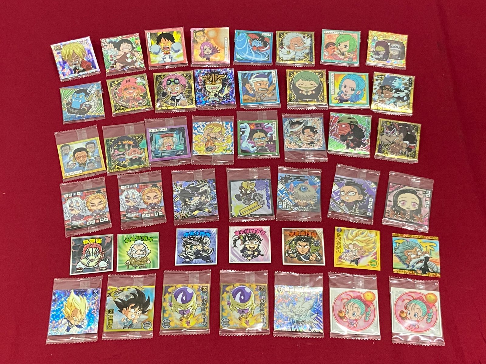 ハ*！様 ドラゴンボール ワンピース 鬼滅の刃 シール カード まとめ売り レア 未開封含む】シール ステッカー ONE PIECE ワンピース 鬼滅の刃