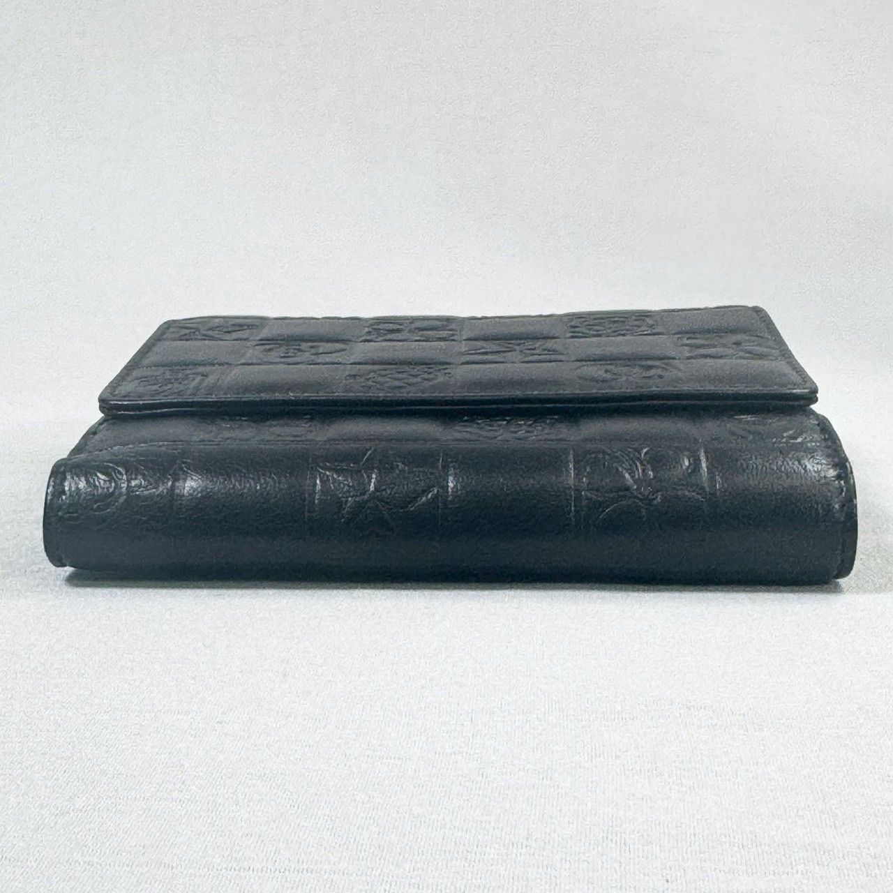 Nさま専用✨シャネル ラムスキン アイコン ブラック 黒 Wホック ミニ財布✨ 美品】CHANEL シャネル アイコンライン ラムスキン Wホック コンパクト