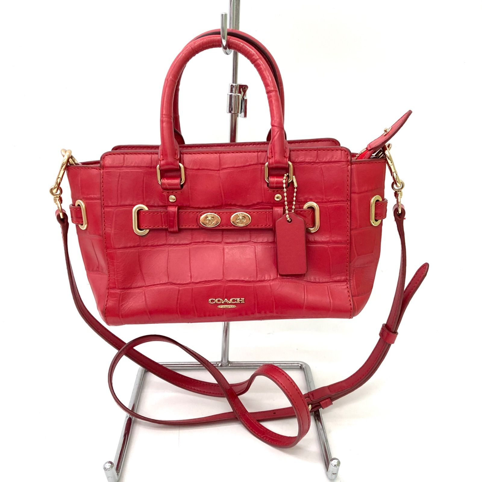 新品 コーチ COACH ハンドバッグ サリー キャリーオール レッド系