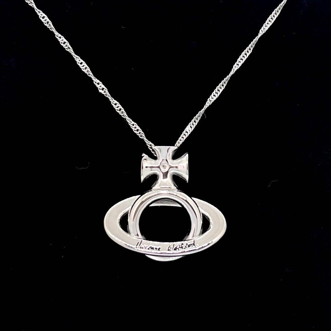 美品✨廃盤✨ VivienneWestwood ヴィヴィアンウエストウッド グラスホルダー ネックレス シルバー オーブ ロングチェーン