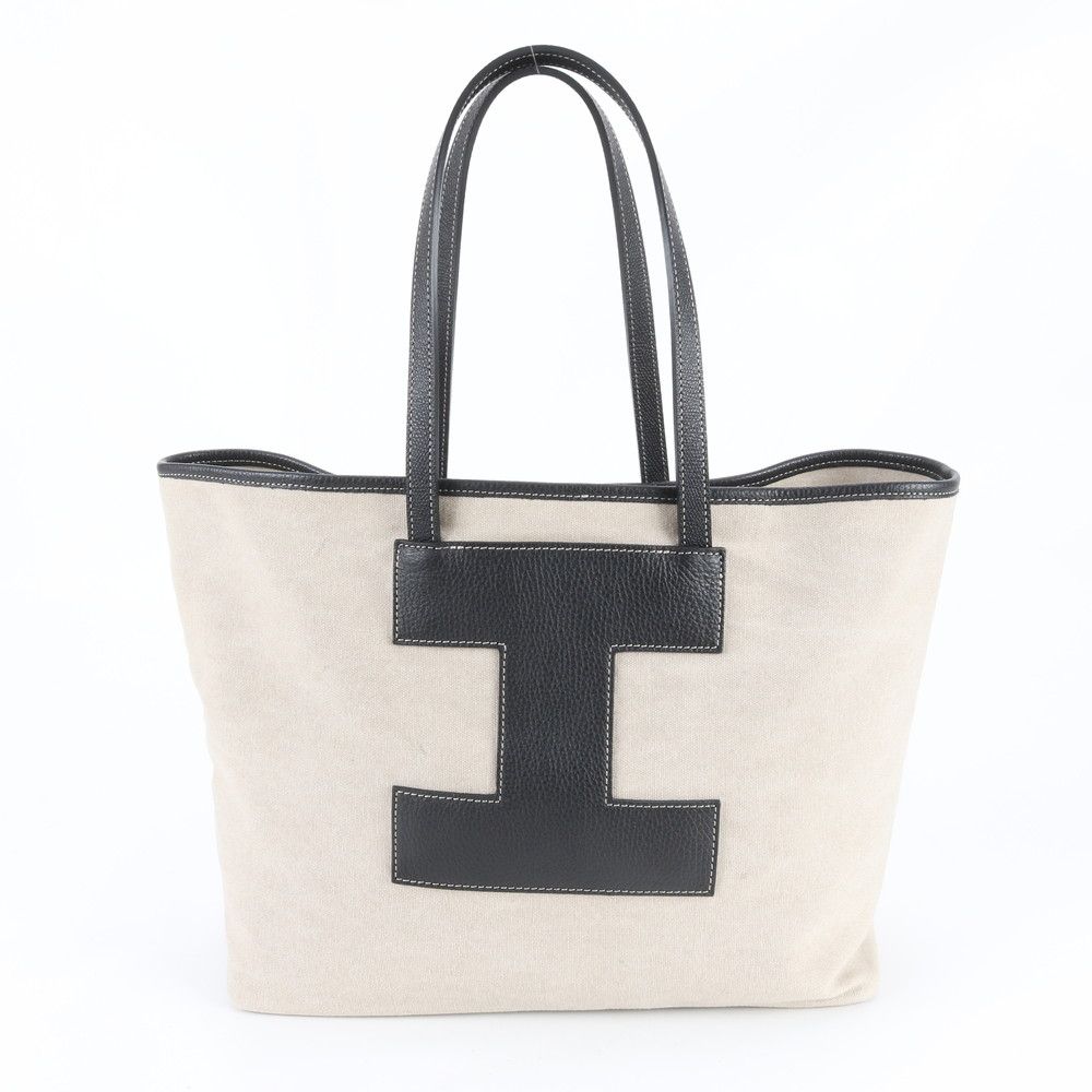 美品 IACUCCI イアクッチ レザー キャンバス トート バッグ 肩掛け