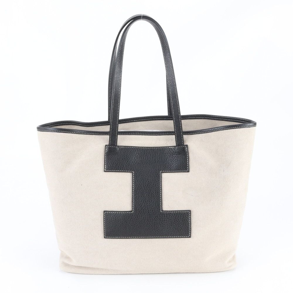美品 IACUCCI イアクッチ レザー キャンバス トート バッグ 肩掛け