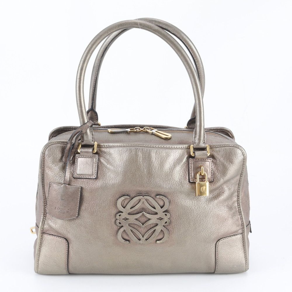 LOEWE ロエベ ゴールド トートバッグ ナッパ アナグラム 肩掛け A4 