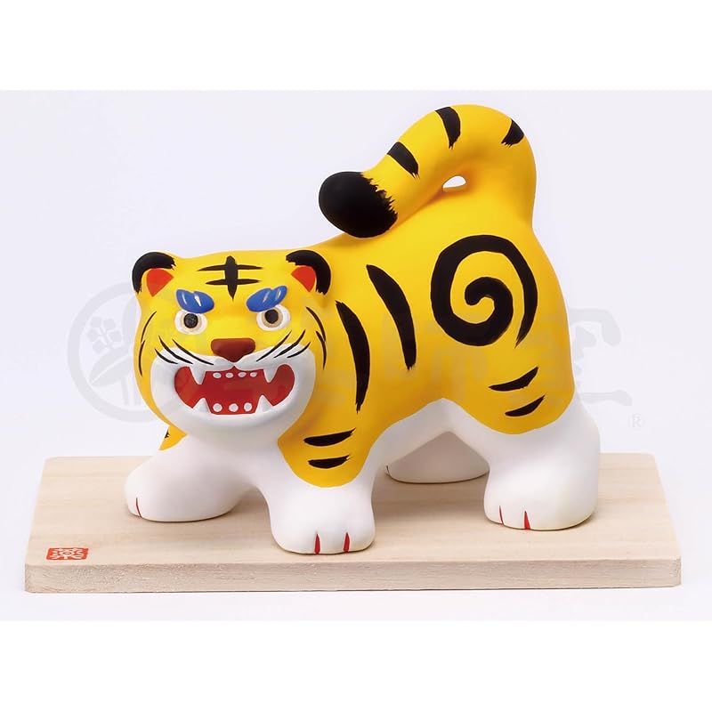 【新品】 [薬師窯] 五月人形 日本製 端午の節句 コンパクト ミニ 陶器 錦彩 虎 飾り 1