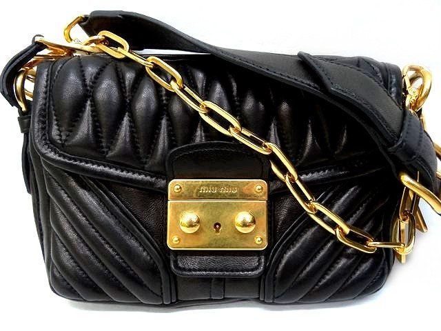 MIUMIU ミュウミュウ □ RT0548 ナッパ バイカー レザー 2WAY 