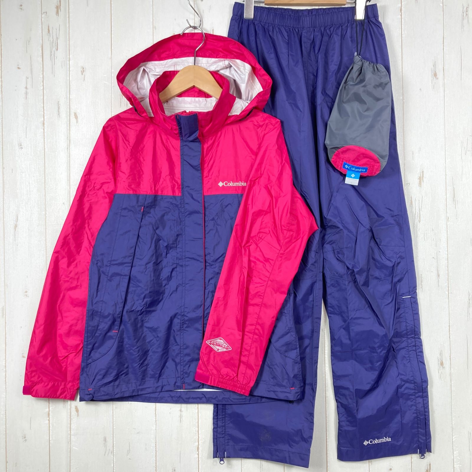 美品】Columbia シンプソンサンクチュアリ2 ウィメンズレインスーツ L 