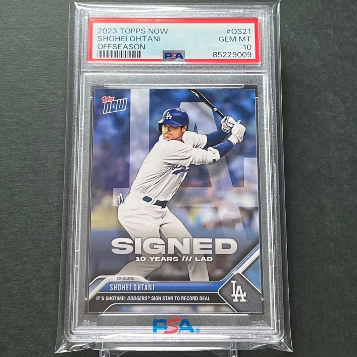 OS21【PSA10】初ドジャースカード 大谷翔平 2023 Topps now Shohei 