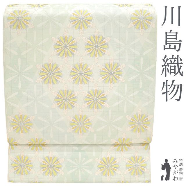 袋帯 糸枠に美しい花模様 華柄模様 金銀糸 橄欖色 O-4672 【公式通販】