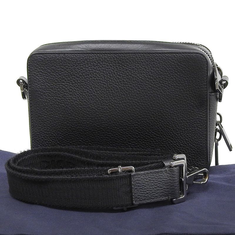 ディオール CHRISTIAN DIOR ショルダーバッグ ウォレットショルダー レザー ブラック 中古 新入荷 OB2856 ディオール CHRISTIAN DIOR ショルダーバッグ ウォレットショルダー