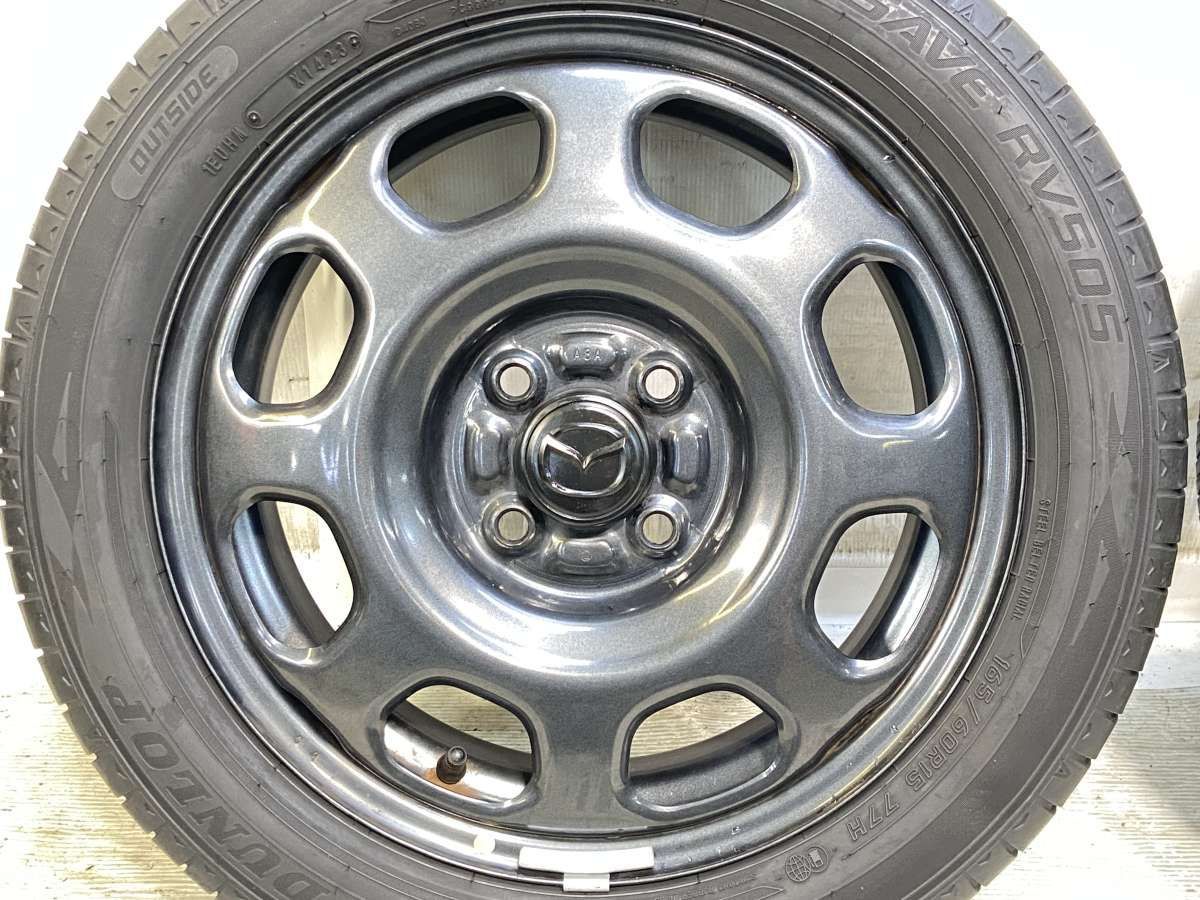 165/60R15 ダンロップ エナセーブ RV505 マツダ純正 15x4.5 100-4穴 