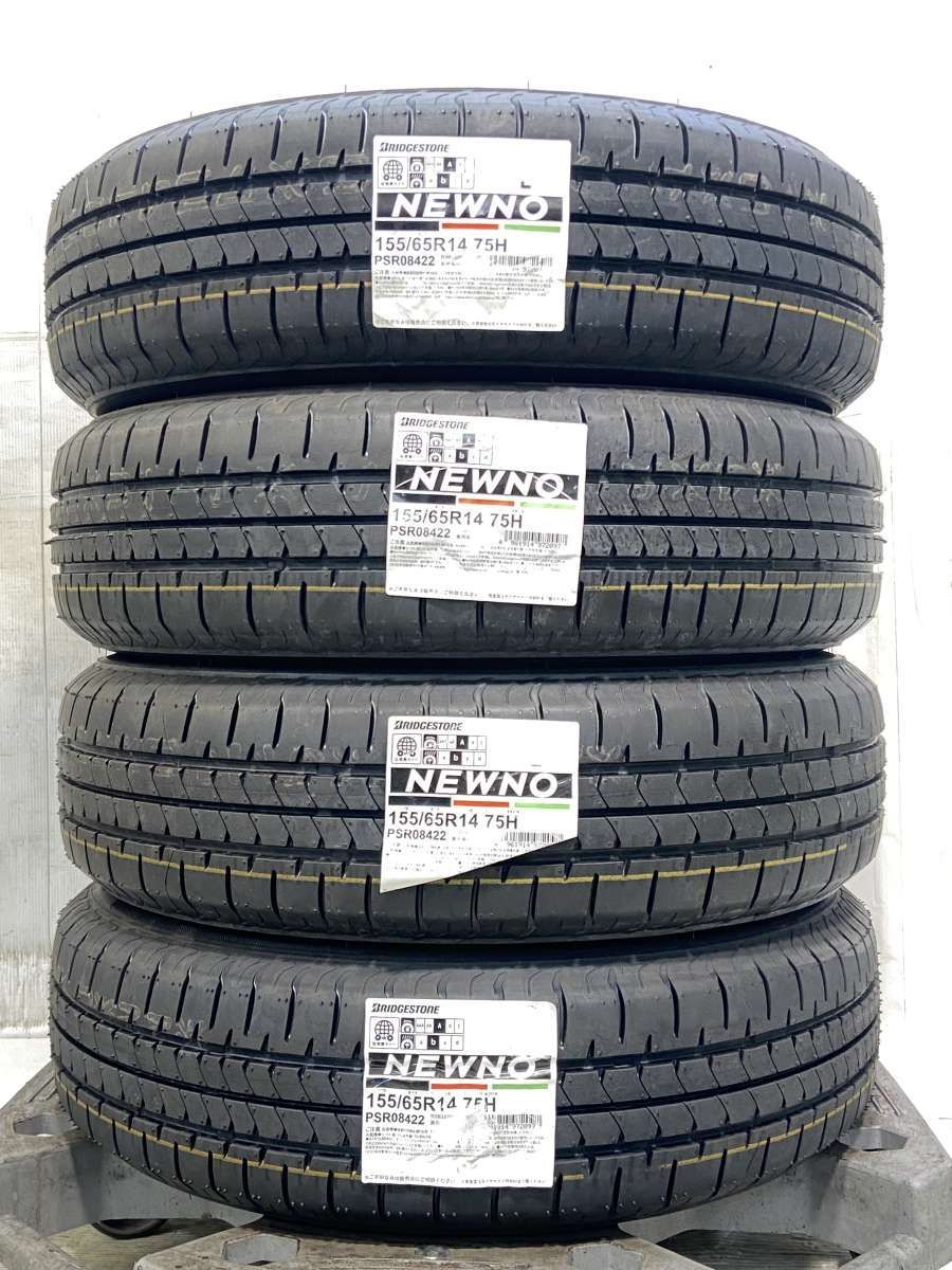 155/65R14 nブリヂストン NEWNO n SG・E n14x4.5 44 100-4穴 nタイヤ