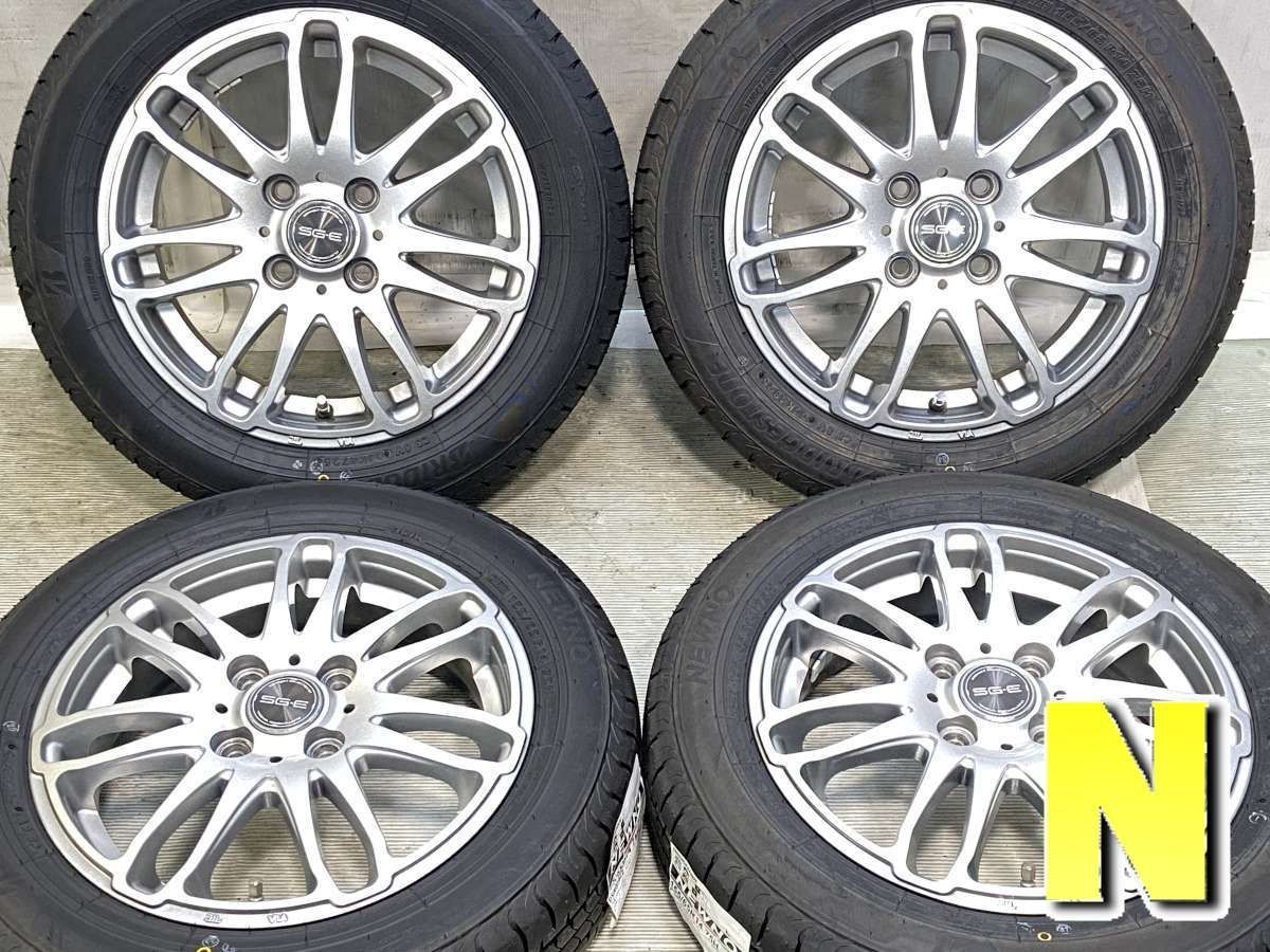 155/65R14 nブリヂストン NEWNO n SG・E n14x4.5 44 100-4穴 nタイヤ