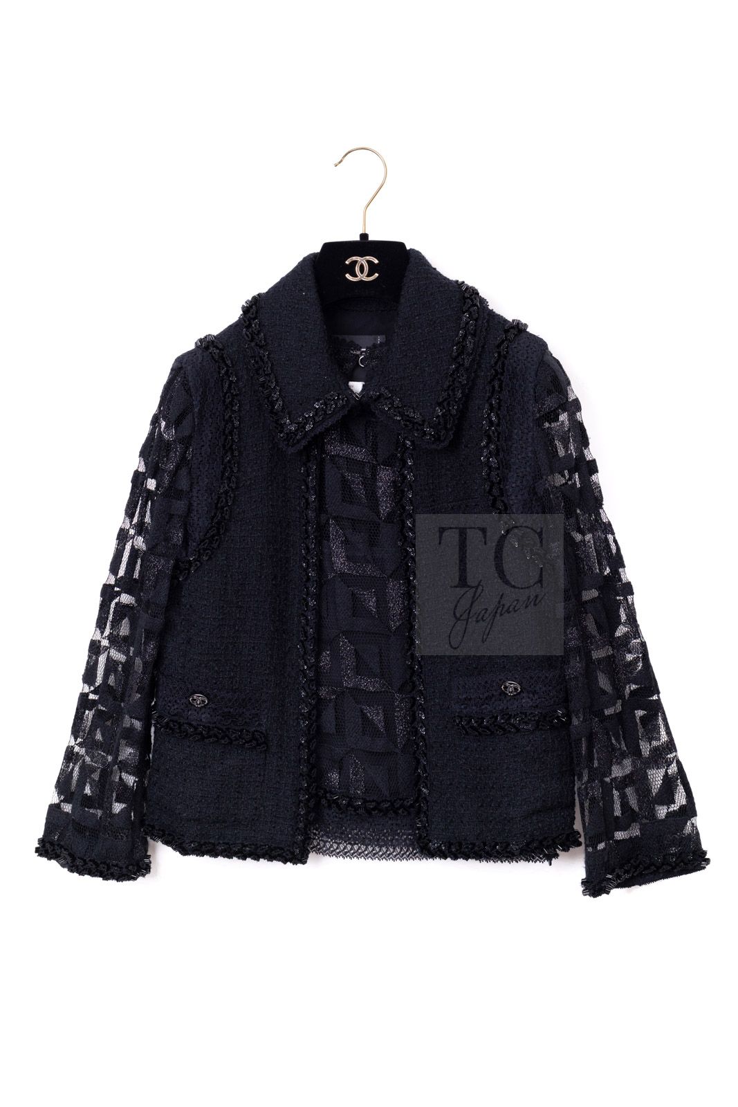 CHANELシャネル レースブルゾン ジャケット カーディガン2007年クルーズ CHANEL】シャネル『ニットブルゾン size34』P59741K07813 レディース
