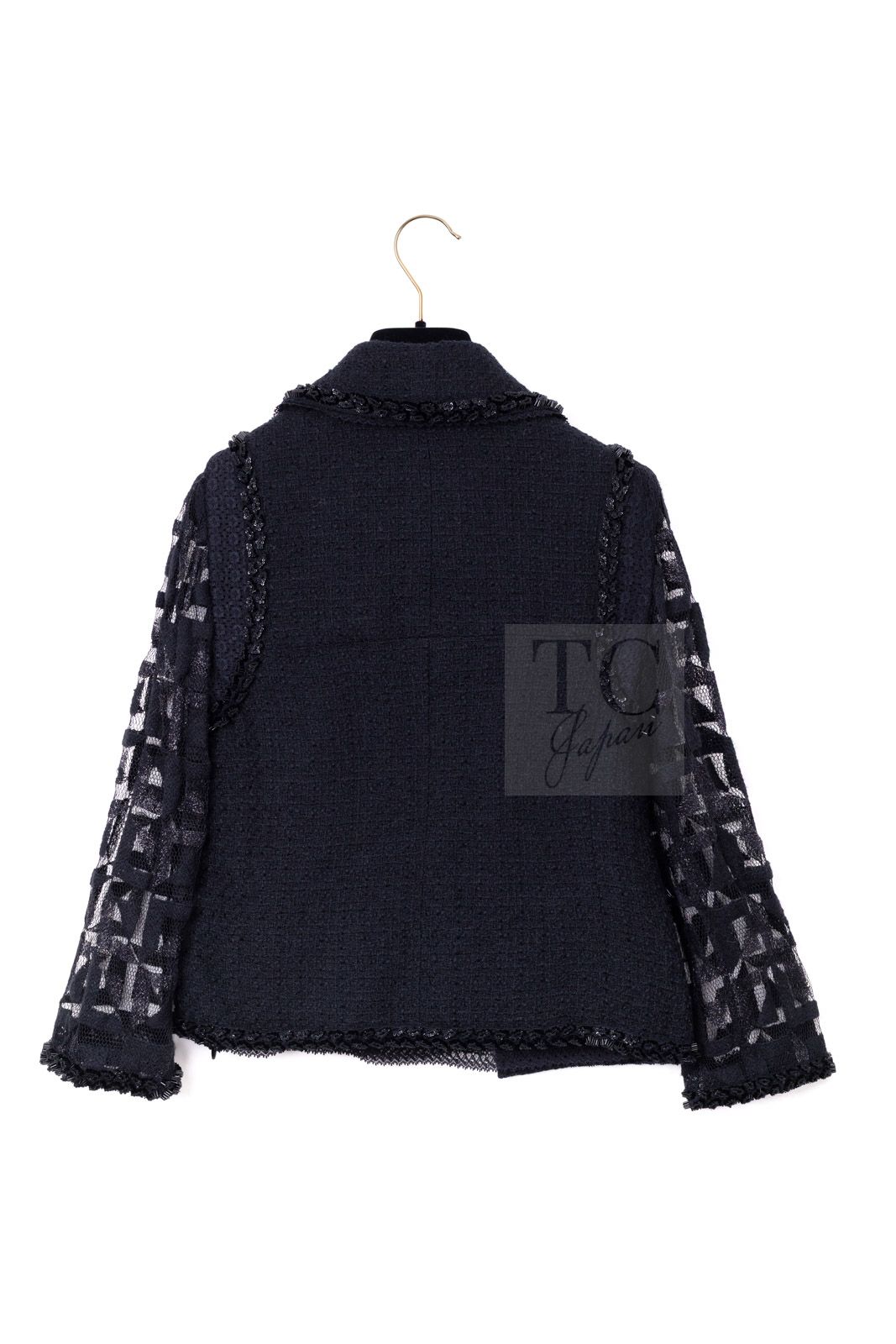 CHANELシャネル レースブルゾン ジャケット カーディガン2007年クルーズ シャネル カーディガン ジャケット トップス CHANEL 79万 ブラック 黒