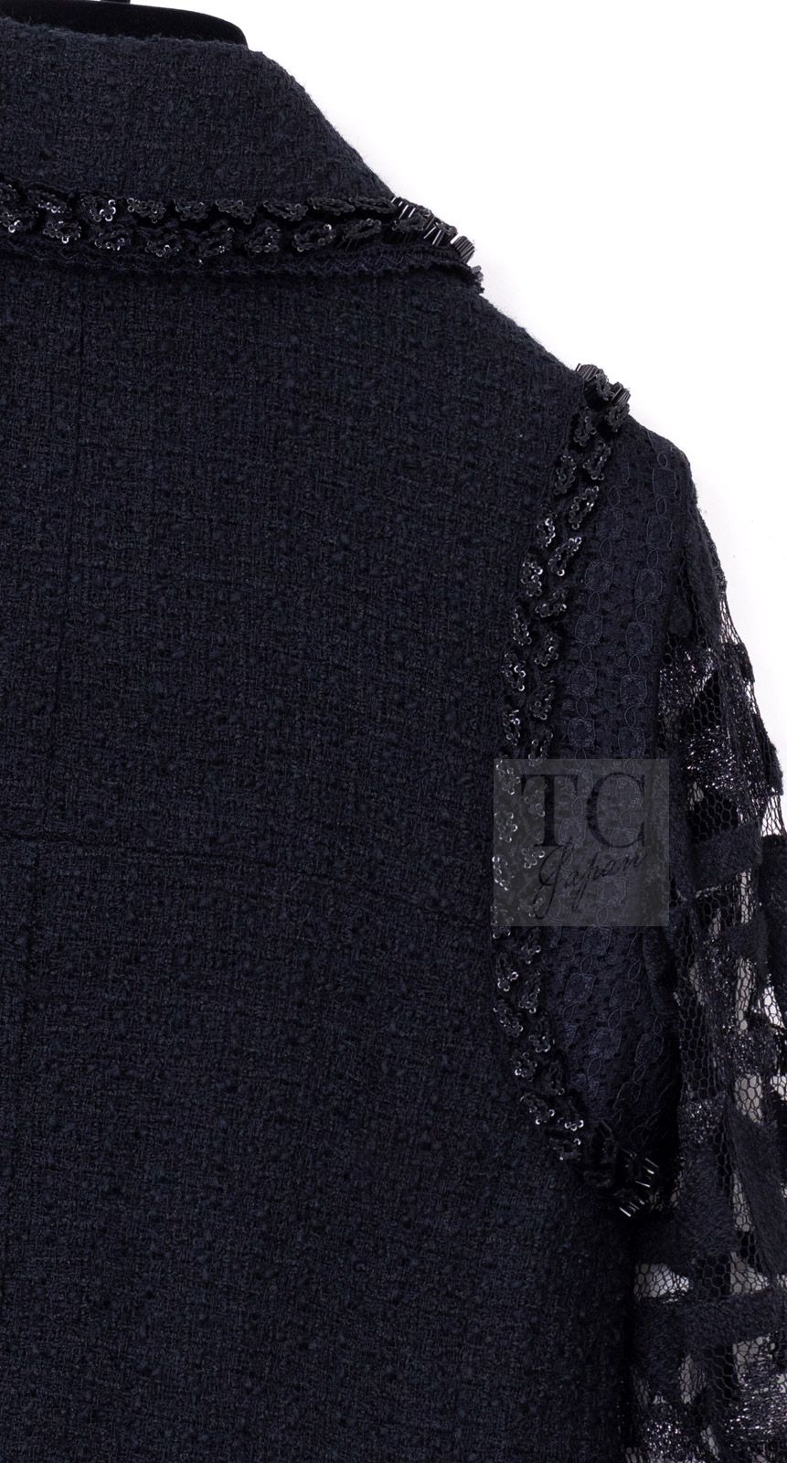 CHANELシャネル レースブルゾン ジャケット カーディガン2007年クルーズ シャネル(CHANEL)シャネル ココマーク チェーン付き ニットジャケット