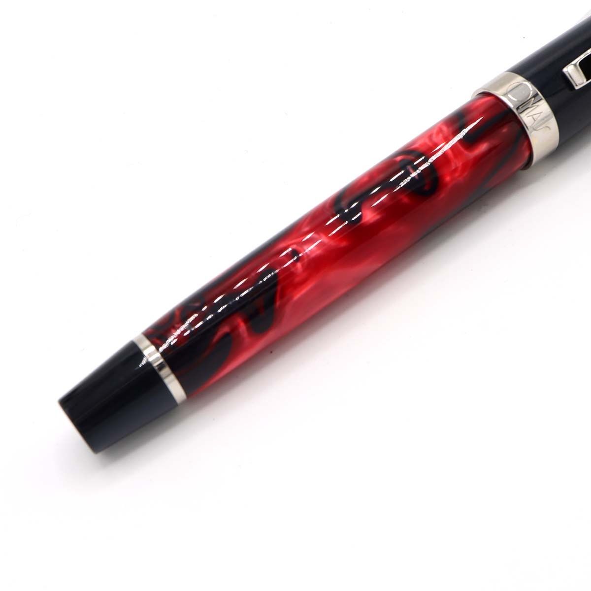 OMAS オマス 万年筆 ボローニャ 14K 585 マーブル レッド 赤 文房具