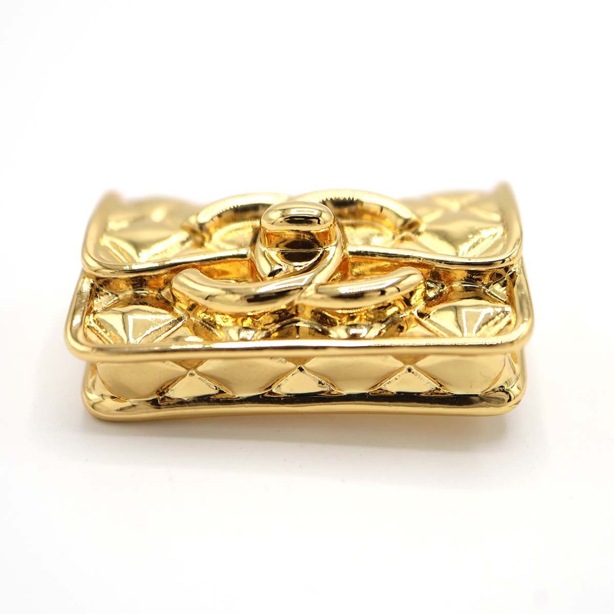 CHANEL シャネル GP マトラッセ ココマーク バックモチーフ ブローチ CHANEL シャネル ココマーク マトラッセバッグモチーフ ブローチ GP
