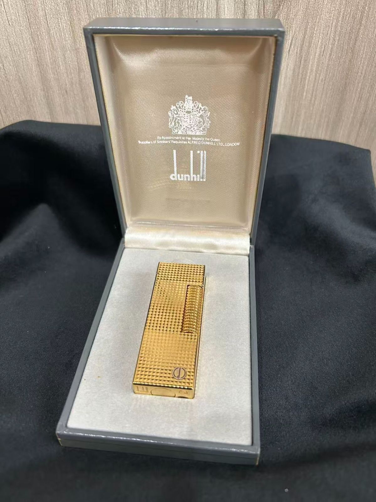ダンヒル dunhill ガスライター ゴールドカラー ローラー式 着火未確認 
