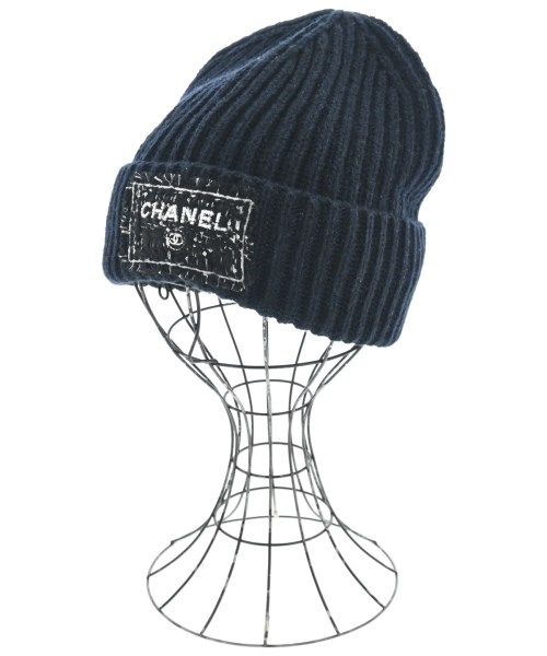 CHANEL ネイビー ビーニー 中古・古着通販】CHANEL (シャネル) ニット帽 ネイビー｜ブランド