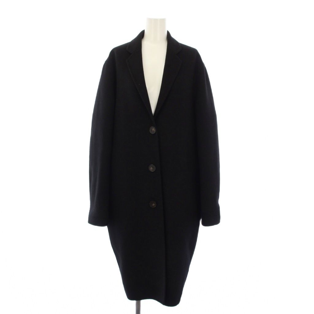 【セール】 Acne Studiosオーバーサイズ黒のウールコート アクネ ストゥディオズ Acne Studios Single breasted Wool Coat
