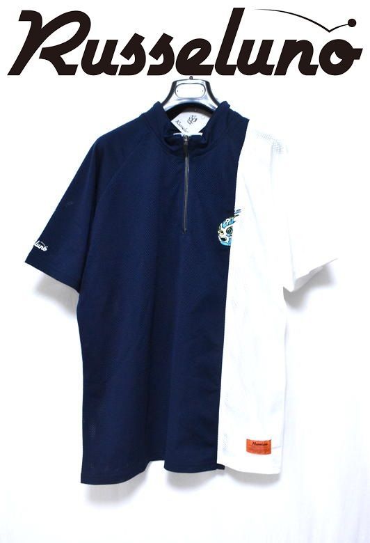 新品 ラッセルノ ゴルフ リボーン メッシュシャツ (FREEサイズ) Ⓗ 定価3万3000円】新品 ラッセルノ ゴルフ リボーン リメイク ダブル