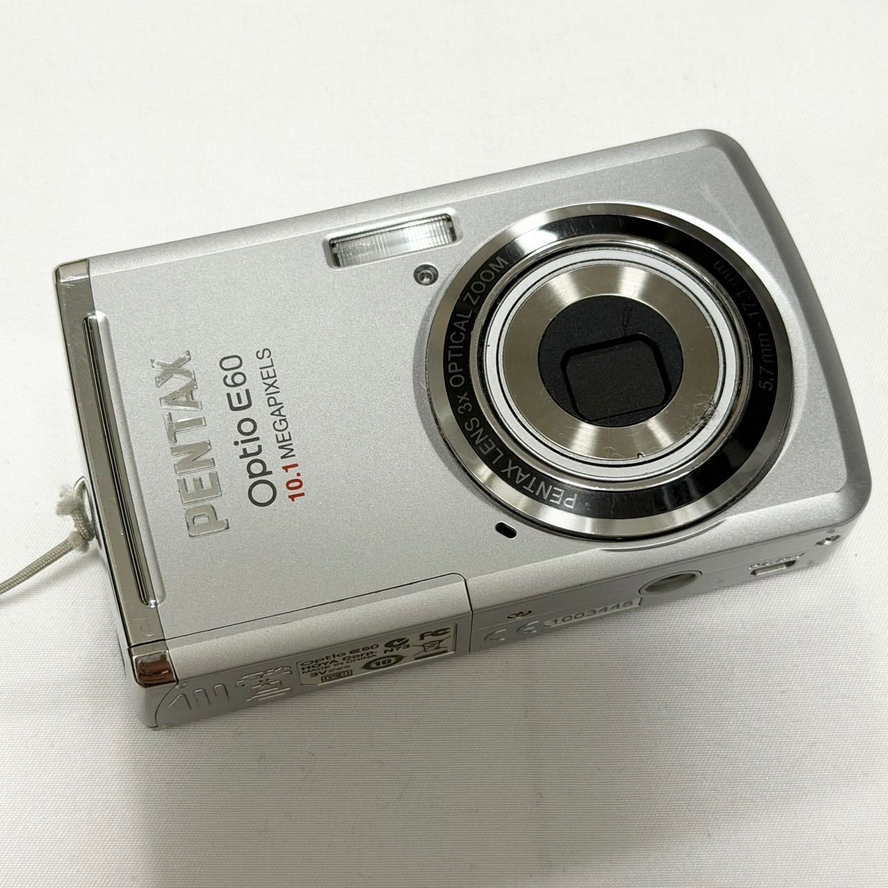 送料無料】PENTAX/ペンタックス/Optio E60/シルバー/コンパクト 