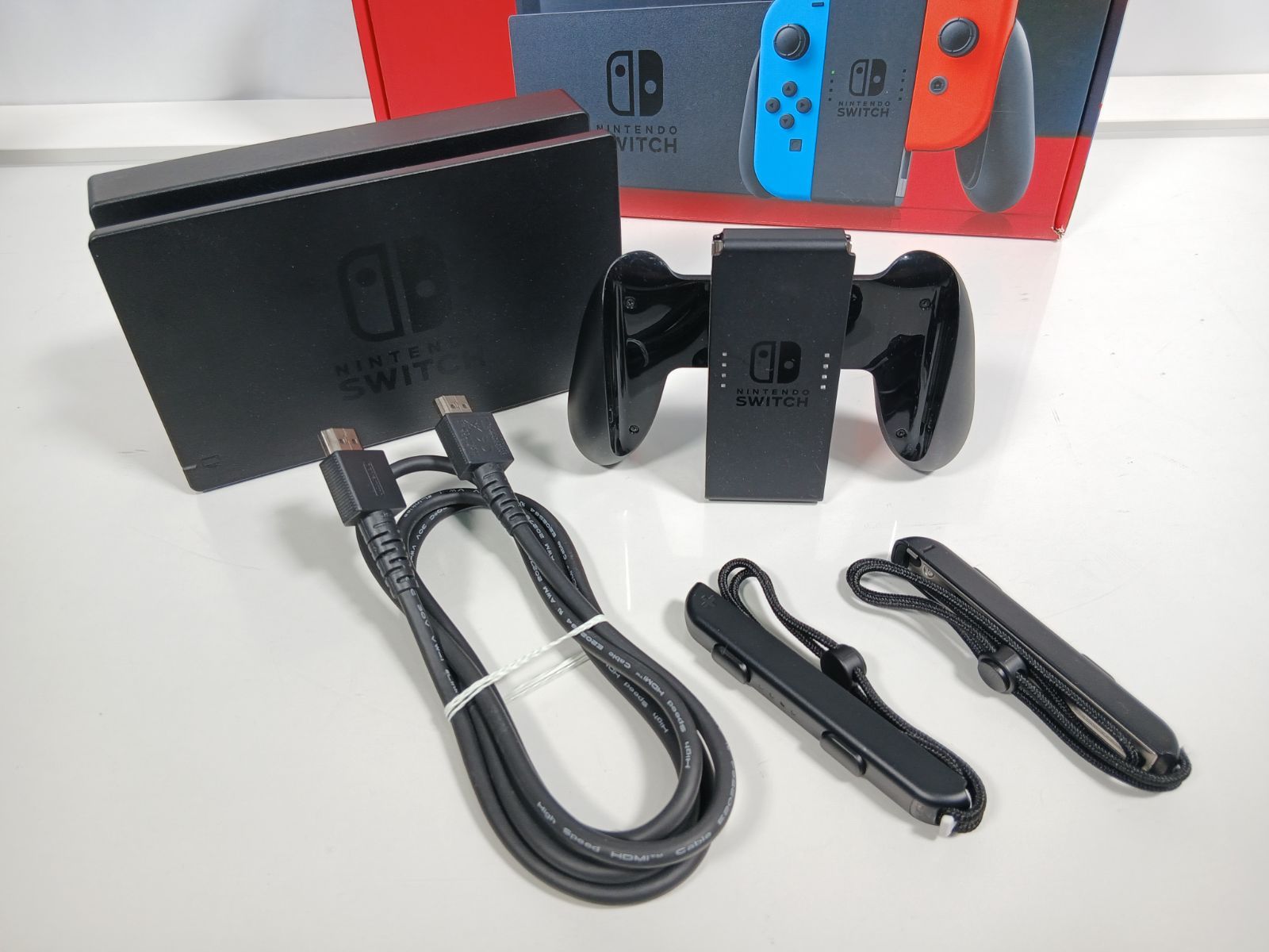 美品 Nintendo Switch 本体 HAD-S-KABAA ネオンブルー/レッド 