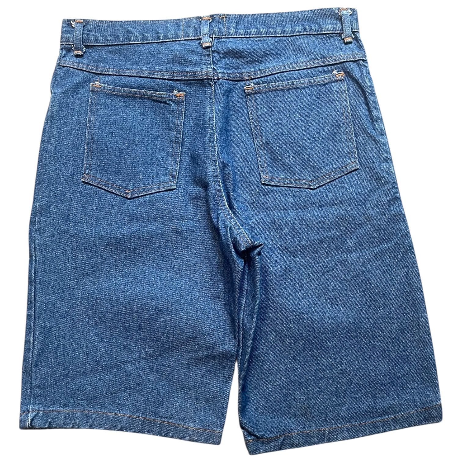 USA製 90s ZORLAC Wide Denim Shorts 濃紺 W34 ゾーラック